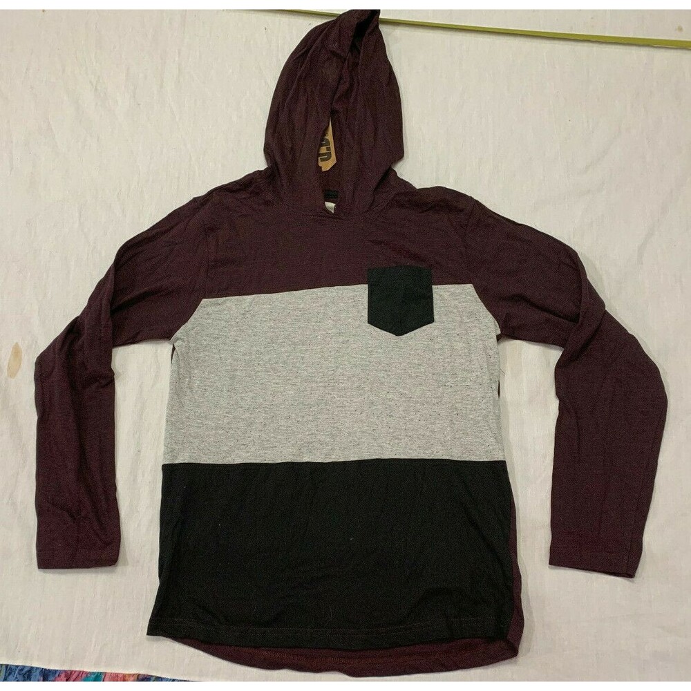 NWT DISTORTION BOYS HOODED SHIRT SIZE L